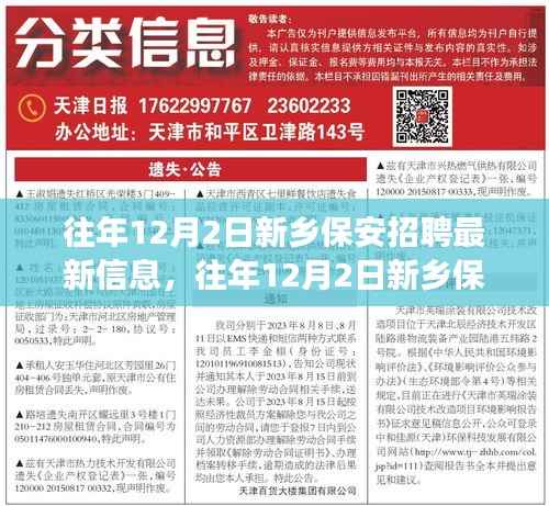 往年12月2日新乡保安招聘启事,开启励志人生新篇章