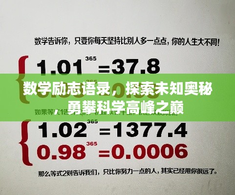 数学励志语录,探索未知奥秘,勇攀科学高峰之巅